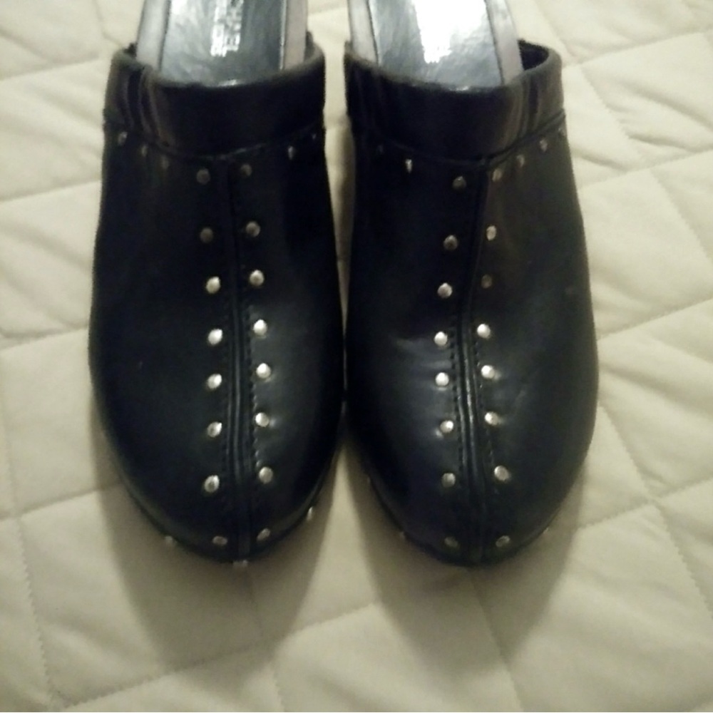 Michael Kors Black Studded Mules